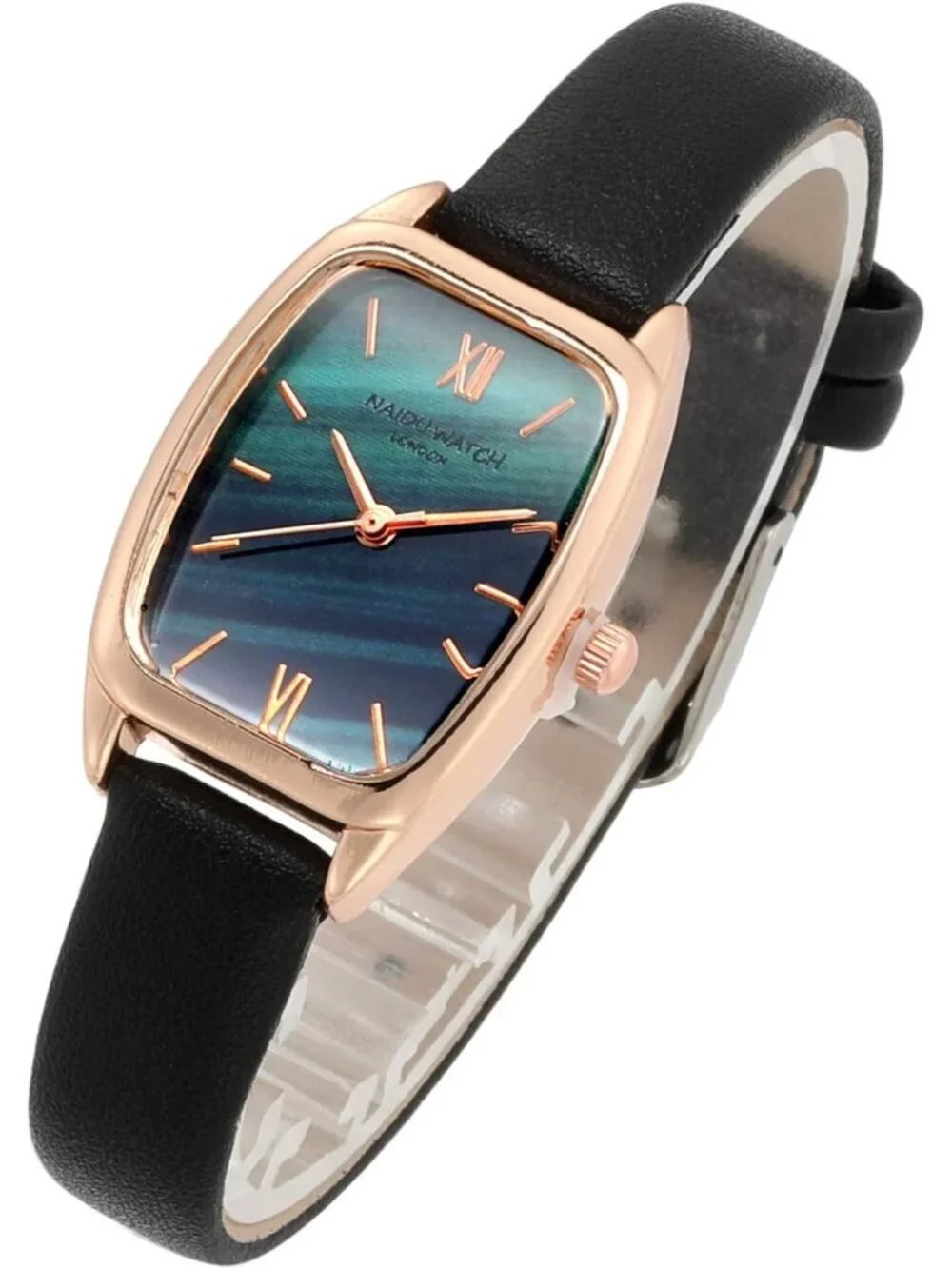 Womens Ladies Fashion Leather Wrist Watch Rectangle Elegant Simple Dial Analog Q
